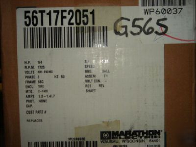 Motor 1/4HP 3PH 230/460 v 56TC 1800RPM tefc #G565