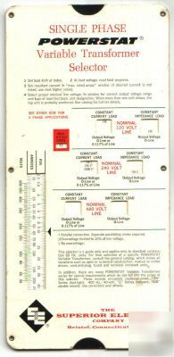 Vin. single & three phase variable transformer selector