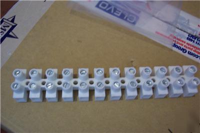 12 way polypropylene terminal block,20A, 464-9895