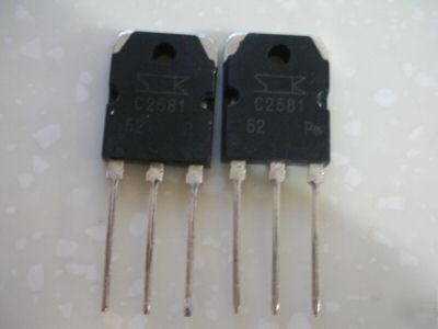 2, sanken npn 2SC2581 C2581 power amp transistor to-3P