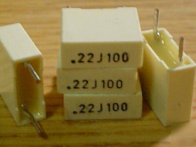 New 500 arcotronics 100V .22UF box mylar capacitors 