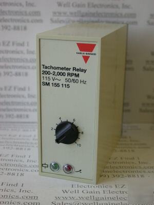 Carlo gavazzi sm 155 115 tachometer relay 200-2000 rpm
