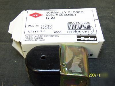 New g-23 parker 110 vac nc coil assy. G23 g-365