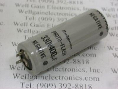 Rubycon strobe photo flash capacitor 400UF 330V nos
