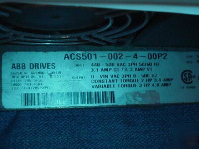 Abb ACS501-002-4-00P2 asea brown boveri drive