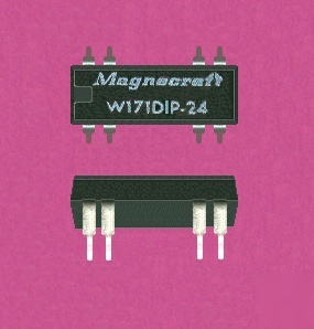 Lot (19) magnecraft 5VDC spst dip relays 0.5 a nc 