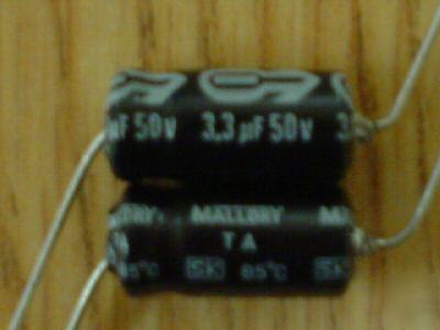 New 300 pcs 50V 3.3UF jamicon mallory axial capacitors 