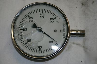New ashcroft metric case gauge 30 psi - 1/4 npt 