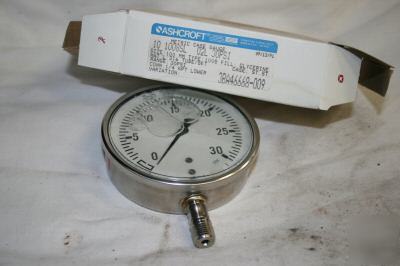 New ashcroft metric case gauge 30 psi - 1/4 npt 