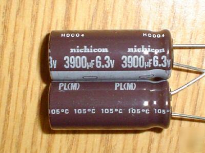 100 6.3V 3900UF nichicon radial capacitors low esr 105C