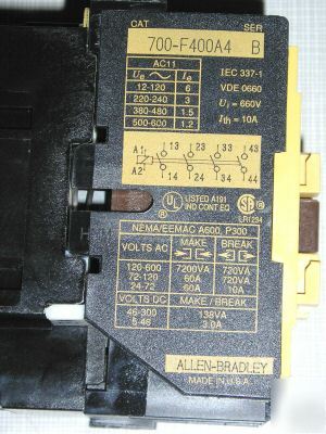 Allen bradley relay CAT700-F400A4