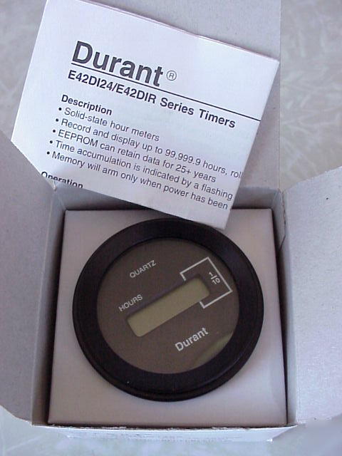 New durant hourmeter round 12-48VDC 20-60VAC accumulate 