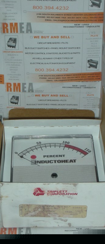Triplett percent inductoheat meter 0-150 nos 13810-046