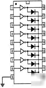 2 x ULN2803A octal darlington driver ics