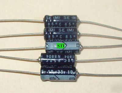  10MFD 10UF electrolytic capacitors 35V (5 pcs ) axial