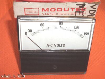 New modutec 0-150 ac volt meter v 4 1/2