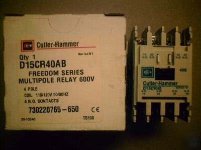 Cutler hammer freedom multipole relay model D15CR40AB
