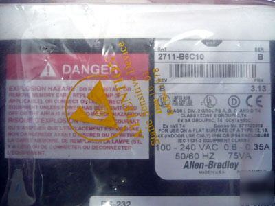 New factory sealed allen bradley 2711-B6C10 b 2711B6C10