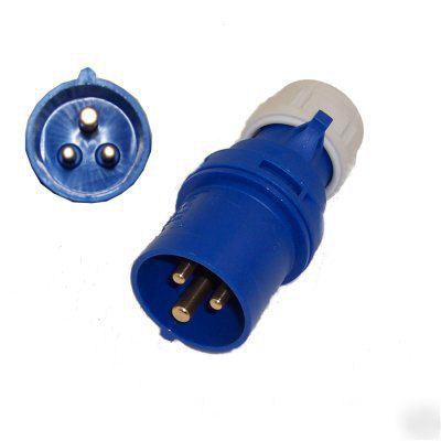 Power connector 200-250VAC 16AMP interpower 3PCS