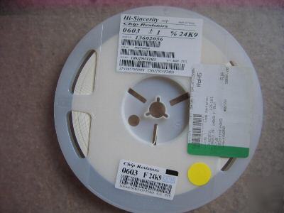 Smd 0603 24.9K ohm resistor 1% qty 5000 pieces msrp $49