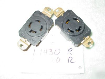 New 2 heavy duty locking receptacles L1420 & L1430