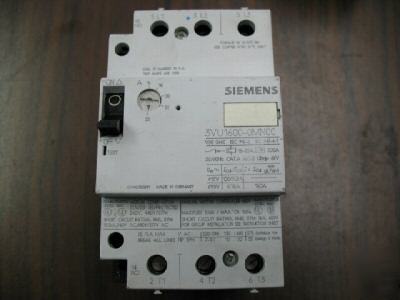 Siemens 3VU1600-0MN00 3 phase manual motor starter