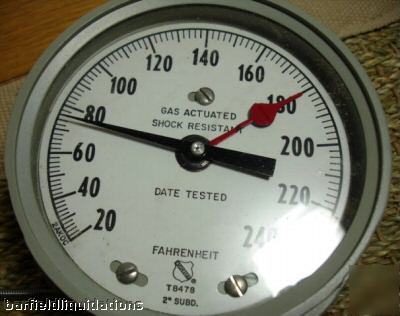  gas actuated shock resistant fahrenheit gauge w/extras