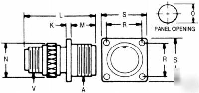 Amphenol connector 97-3100A-18 850 8 pole male milspec