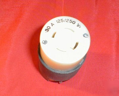 New hubbell HBL2713 30A 125/250V nema L14-30R connector 