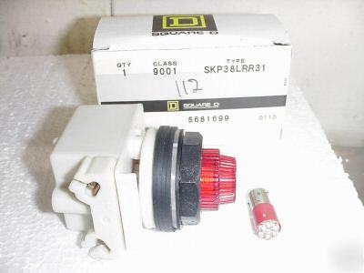 Square d pilot light 9001-SKP38LRR31 red l.e.d. pilot