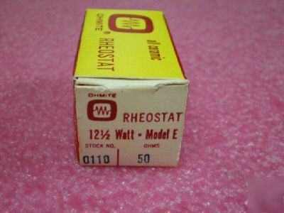 3X ohmite ceramic rheostat 12.5 watt 50 ohm model e nos