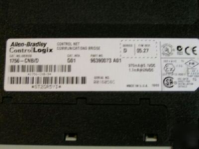 Allen bradley 1756-cnb/d ser.d mint clean unit