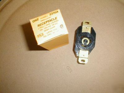 Hubbell receptacle 20A 2P 3W - HBL2310/hbl 2310 a