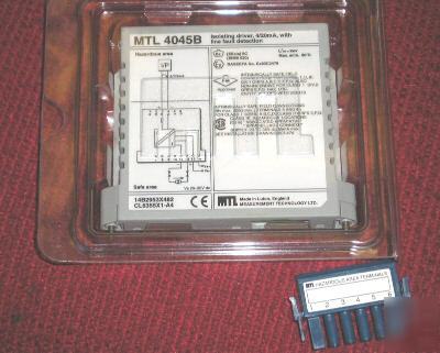 Mtl 4045B-intrinsically safe-isolating driver module