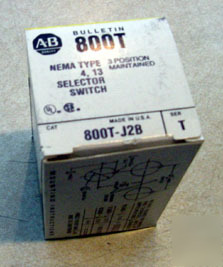New allen bradley 800T-J2B 3 position selector switch 