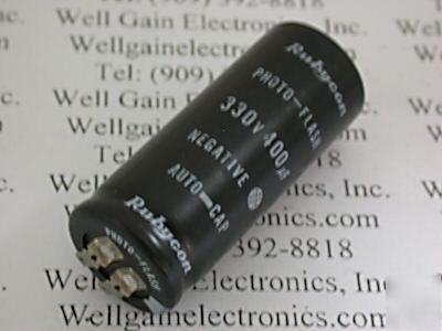 Rubycon /nippon chem photo flash capacitor 400UF 330V