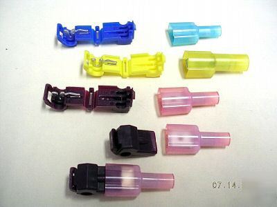 150 in line t-taps & mates connectors yellow blue red