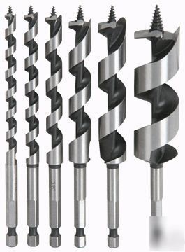 6 pc. stubby auger bit set