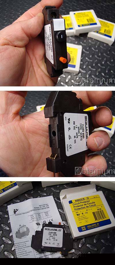 6 - square d circuit protector 250VAC 65VDC 1A din rail