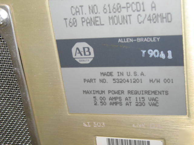 Ab allen bradley 6160-PCD1 T60 industrial 14
