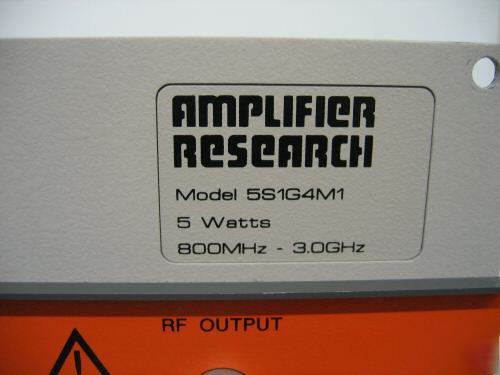 Amplifier research 5S1G4 M1 amplifier, 800MHZ-3GHZ 5W