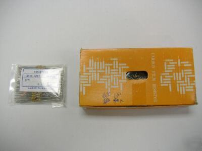 Lot of 1200 _ carbon film resistors 220 ohm, 1/4 w, 5%