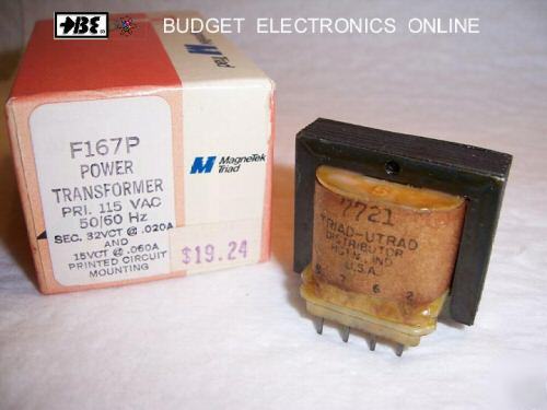 New triad f-167P pc mount power transformer ( in box)