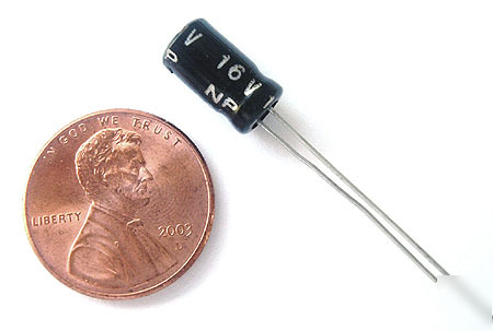 Non polar radial electrolytic capacitors 10UF 16V (25)