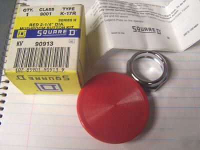 Square d 9001-k-17R red mushroom head replacement kit