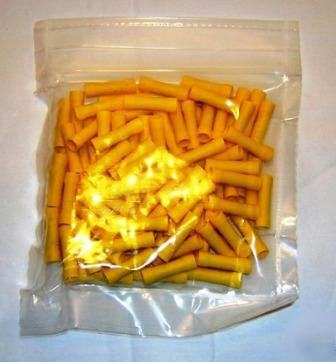 Yellow fully insulated vinyl butt connectors