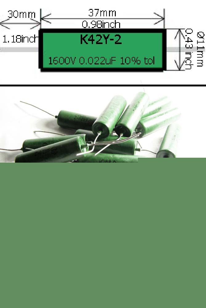 20X 0,022UF 1600V pio K42Y-2 capacitors 0,022 uf 1600 v