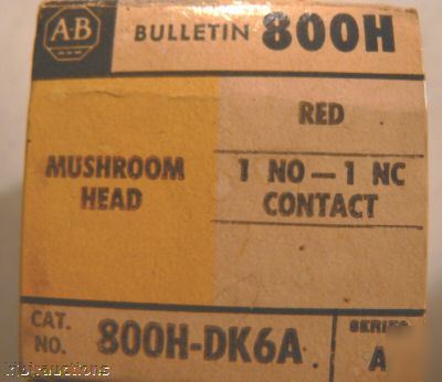 Ab allen bradley 800H hd mushroom head switch 