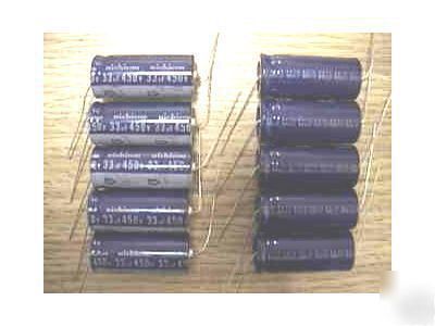 New 25PCS 450V 33UF nichicon tvx axial capacitor 