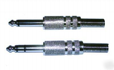 New : stereo metal jack plug for standard 6.35MM jacks